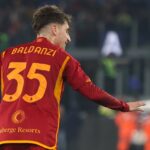 Baldanzi con la maglia della Roma