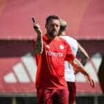 Daniele De Rossi in allenamento con la Roma