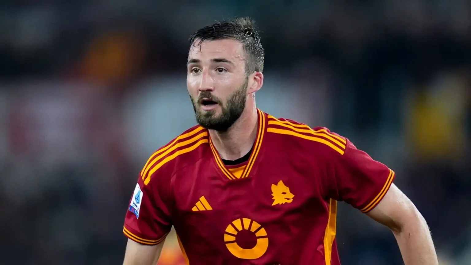 Bryan Cristante con la maglia della Roma