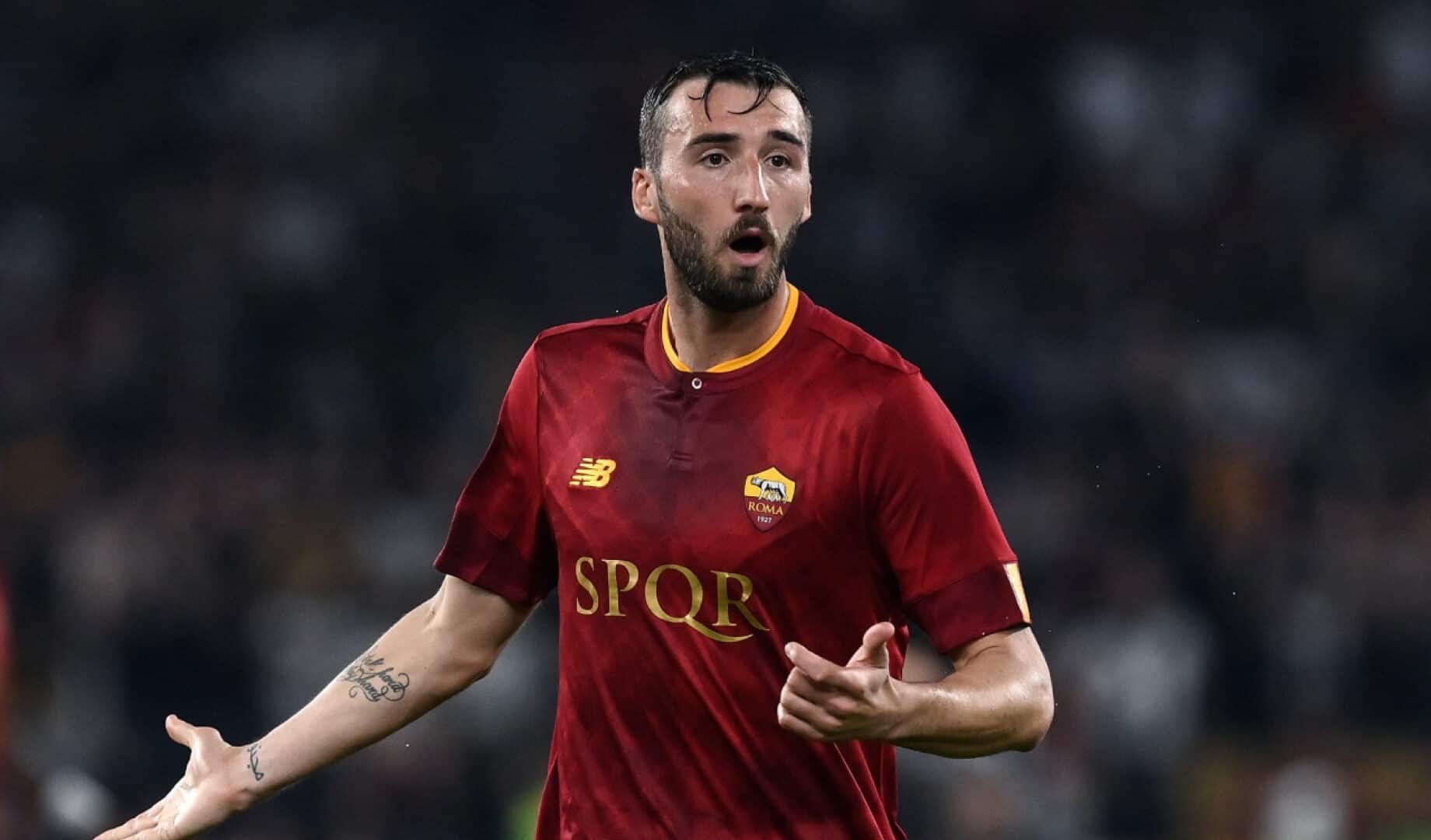 Bryan Cristante con la maglia della Roma