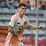 Matias Soulé con la maglia della Roma