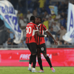 Abraham e Leao con la maglia del Milan