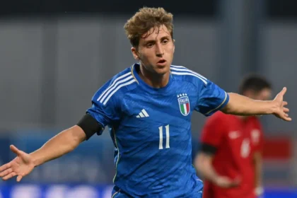 Baldanzi con la maglia dell'Italia