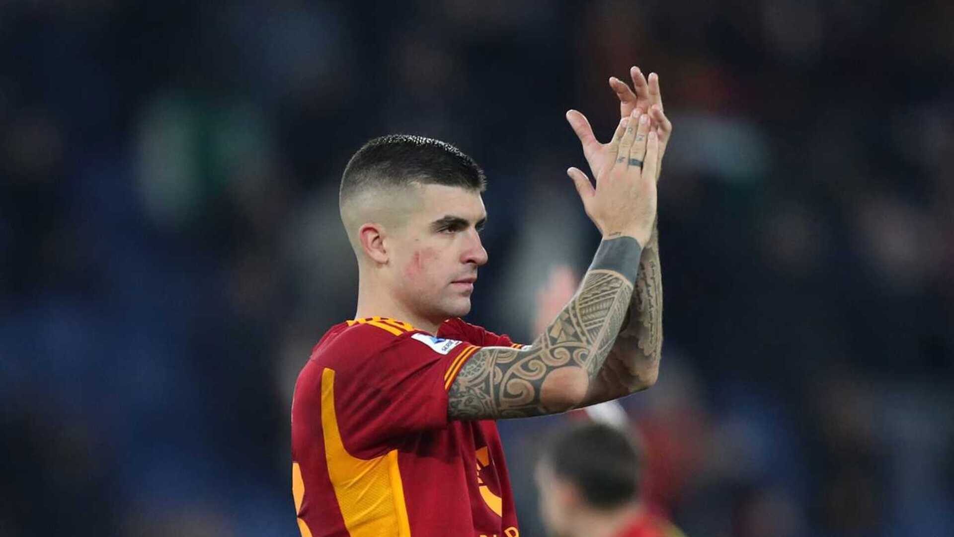 Gianluca Mancini con la maglia della Roma