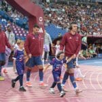 Gianluca Mancini con le cuffie in Roma-Udinese