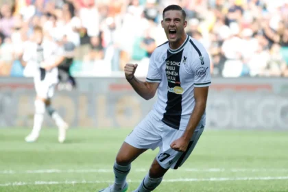 Lucca con la maglia dell'Udinese