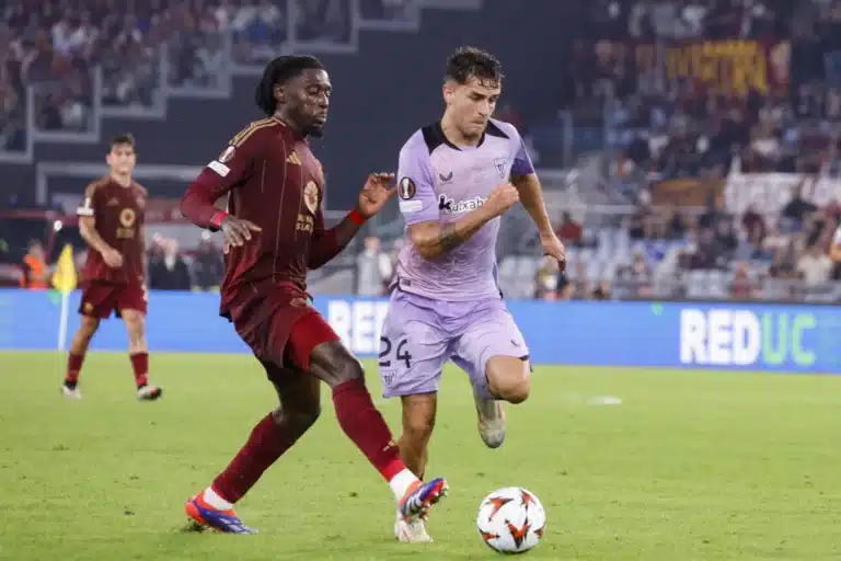 Emmanuel Kouadio Koné, detto Manu Konè, in occasione di Roma Athletic Bilbao, Europa League
