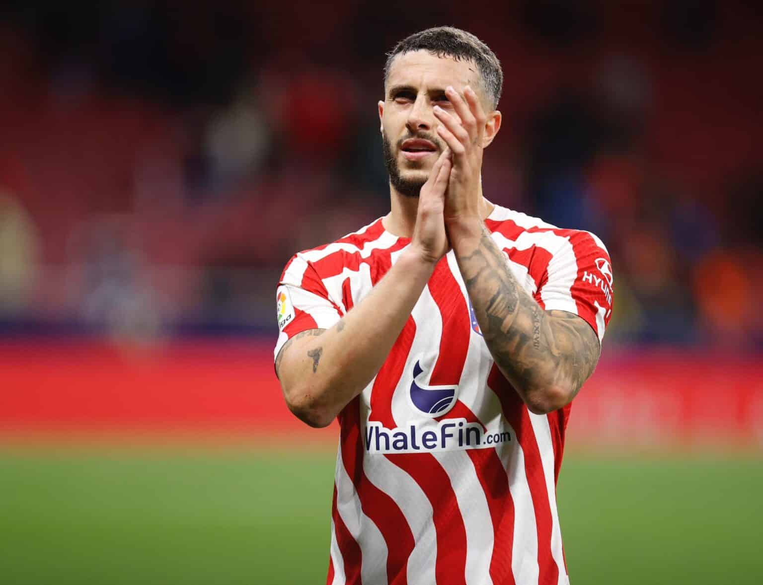 Mario Hermoso con la maglia dell'Atletico Madrid