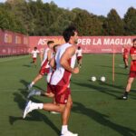 Mats Hummels in allenamento con la Roma