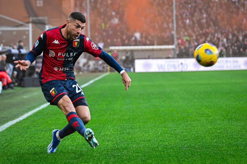 Sabelli con la maglia del Genoa