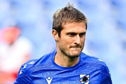 Simone Romagnoli con la maglia della Sampdoria