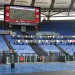 Striscione di protesta in Roma-Udinese