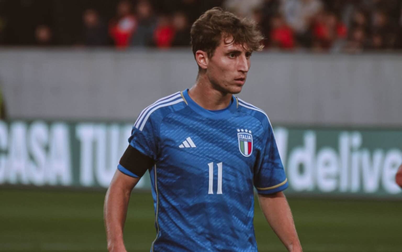 Tommaso Baldanzi con l'Italia U21