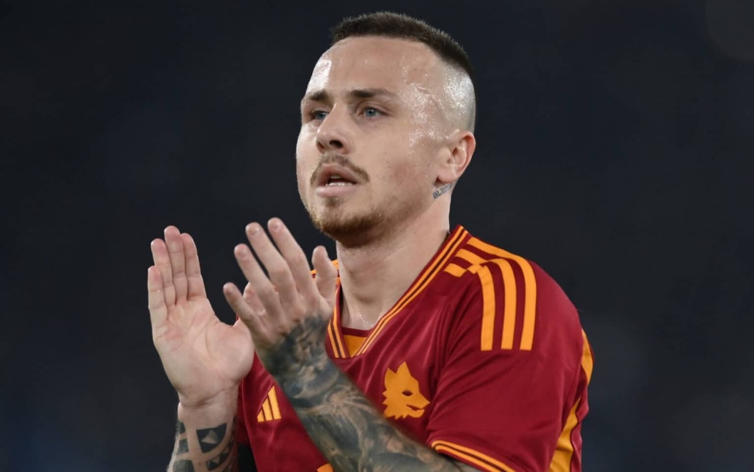 Angelino con la maglia della Roma