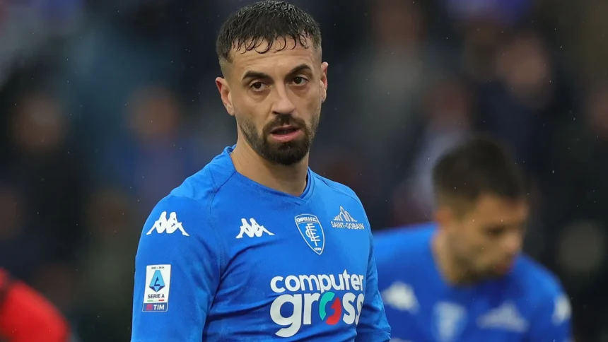 Francesco Caputo con la maglia dell'Empoli