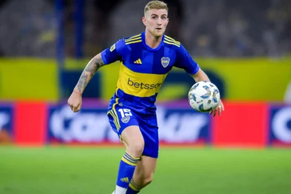 Nicolas Valentini con la maglia del Boca Juniors