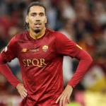 Chris Smalling con la maglia della Roma