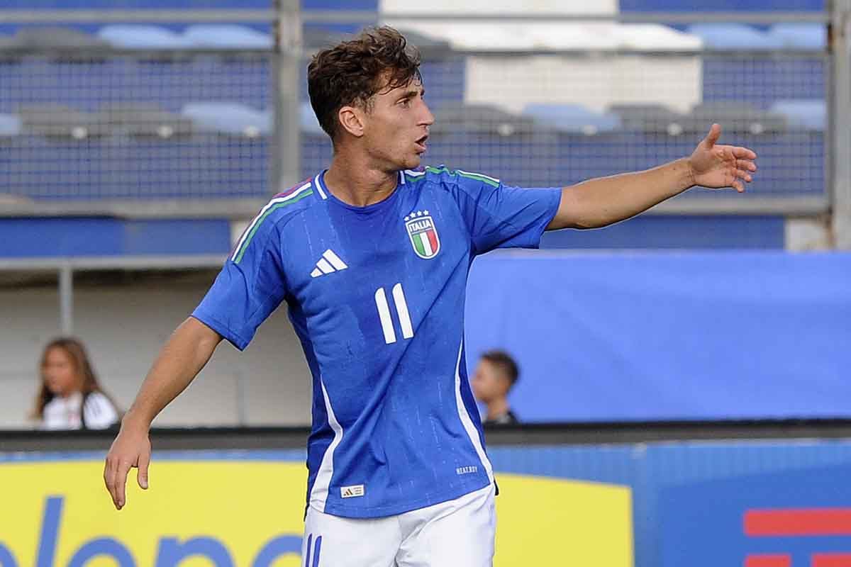 Baldanzi con la maglia dell' Italia U21