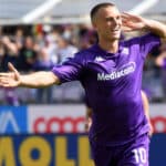 Gudmundsson con la maglia della Fiorentina