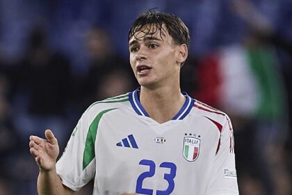 Pisilli con la maglia dell'Italia