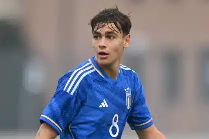 Pisilli con la maglia dell'Italia