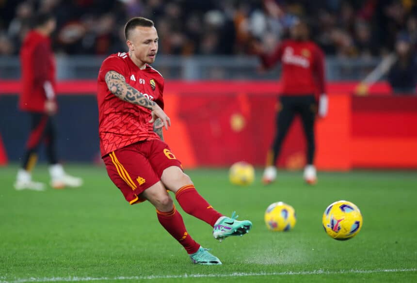 Angelino con la maglia della Roma