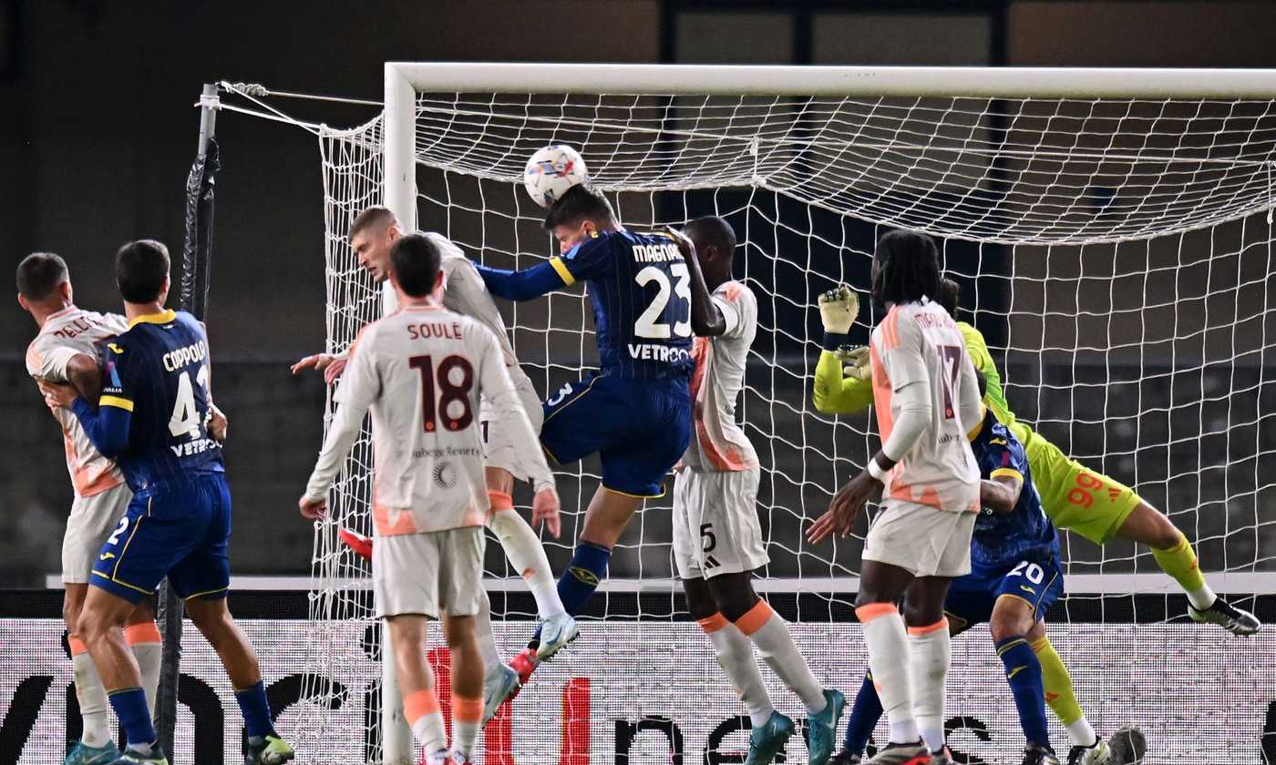 Gol di Magnani in Verona-Roma