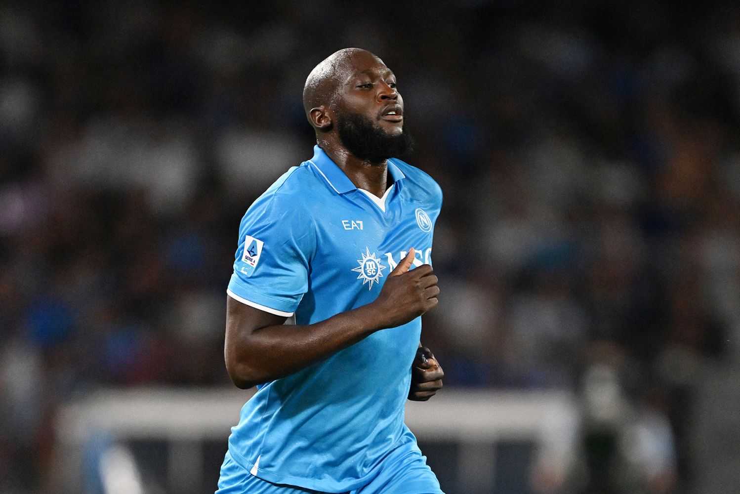 Romelu Lukaku con la maglia del Napoli