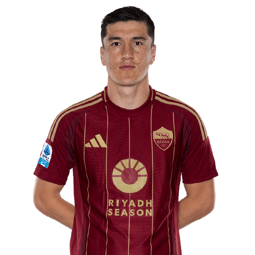 Shomurodov con la maglia della Roma