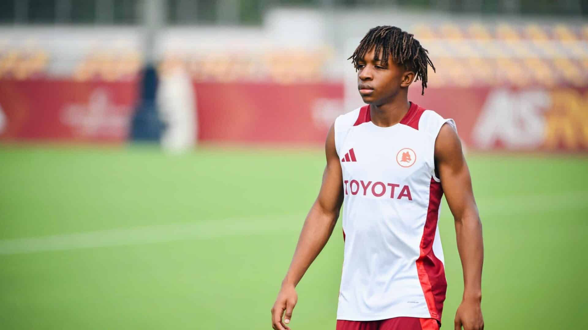 Sangaré con la maglia della Roma