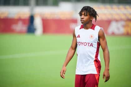 Sangaré con la maglia della Roma