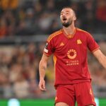 Bryan Cristante con la maglia della Roma