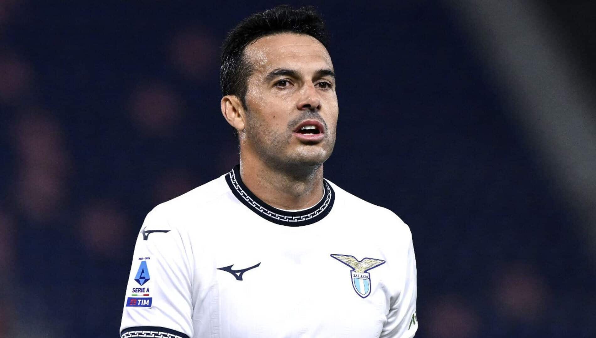 Pedro con la maglia della Lazio