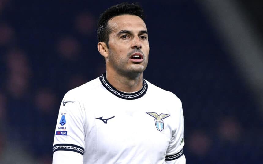 Pedro con la maglia della Lazio