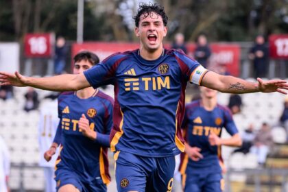 Misitano con la maglia della Roma Primavera