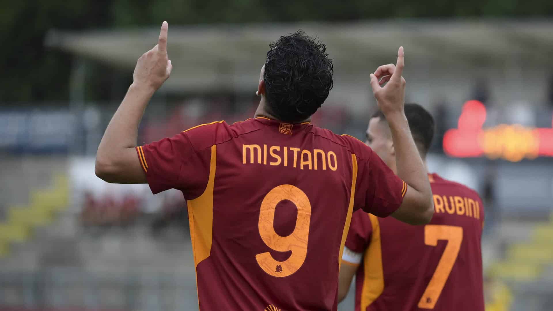 Misitano con la maglia della Roma Primavera