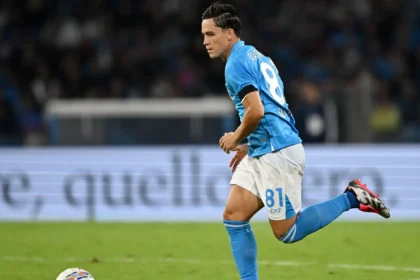 Raspadori con la maglia del Napoli