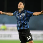 Gianluca Scamacca con la maglia dell'Atalanta