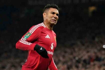 Casemiro con la maglia del Manchester United