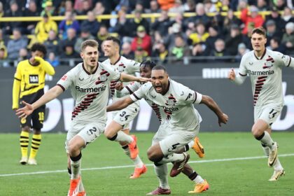 Esultanza Bayer Leverkusen