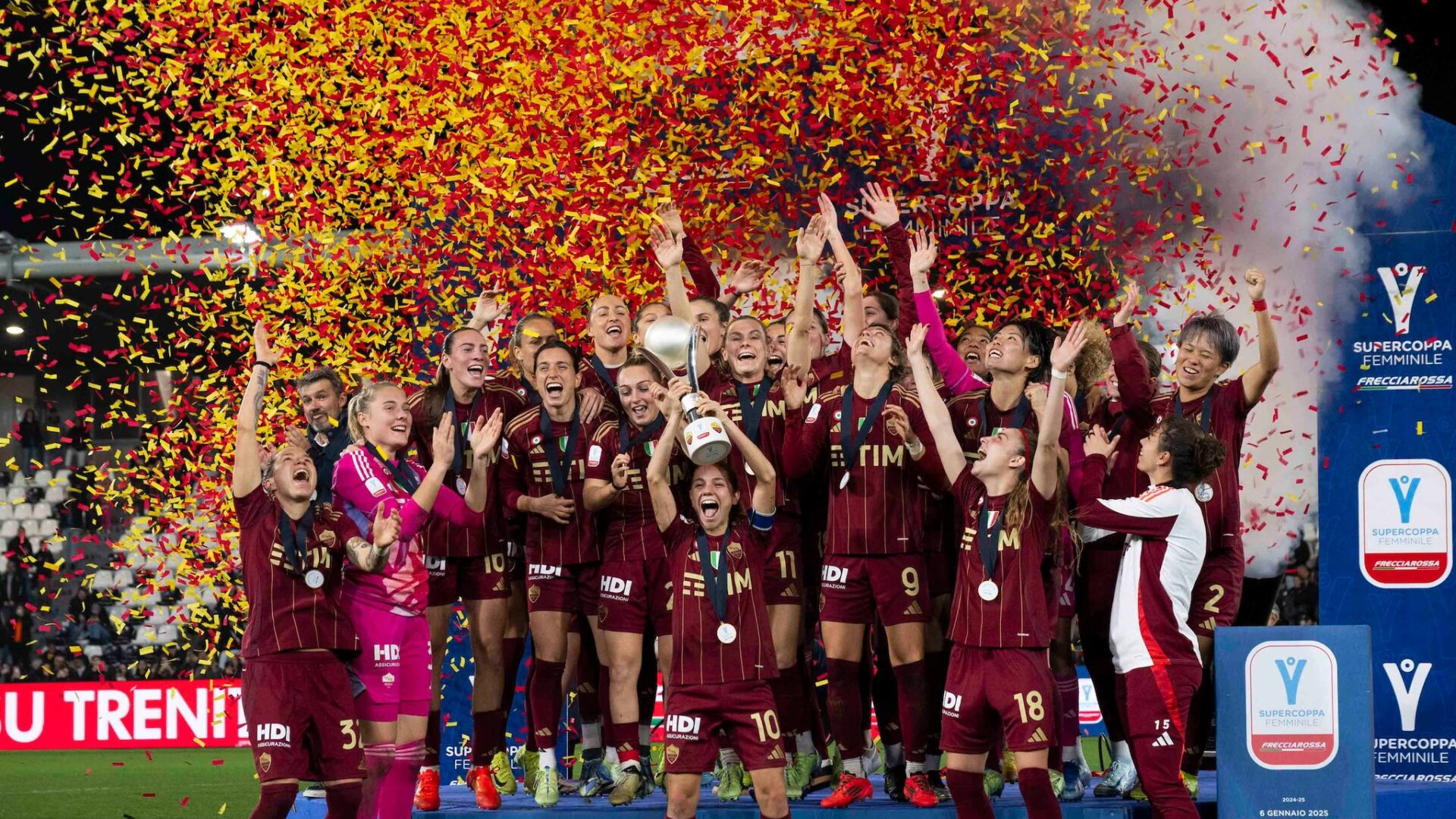 La Roma Femminile alza la Supercoppa