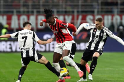 Azione di gioco durante Juventus Milan