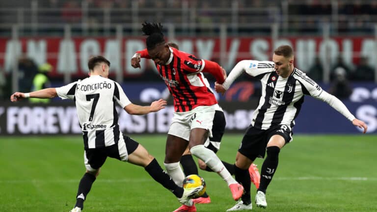 Azione di gioco durante Juventus Milan