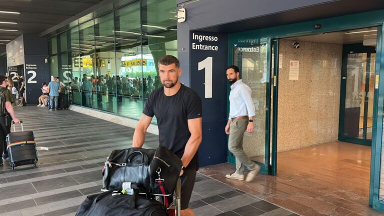 Ryan all'arrivo a Roma