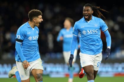 Anguissa e Di Lorenzo con la maglia del Napoli