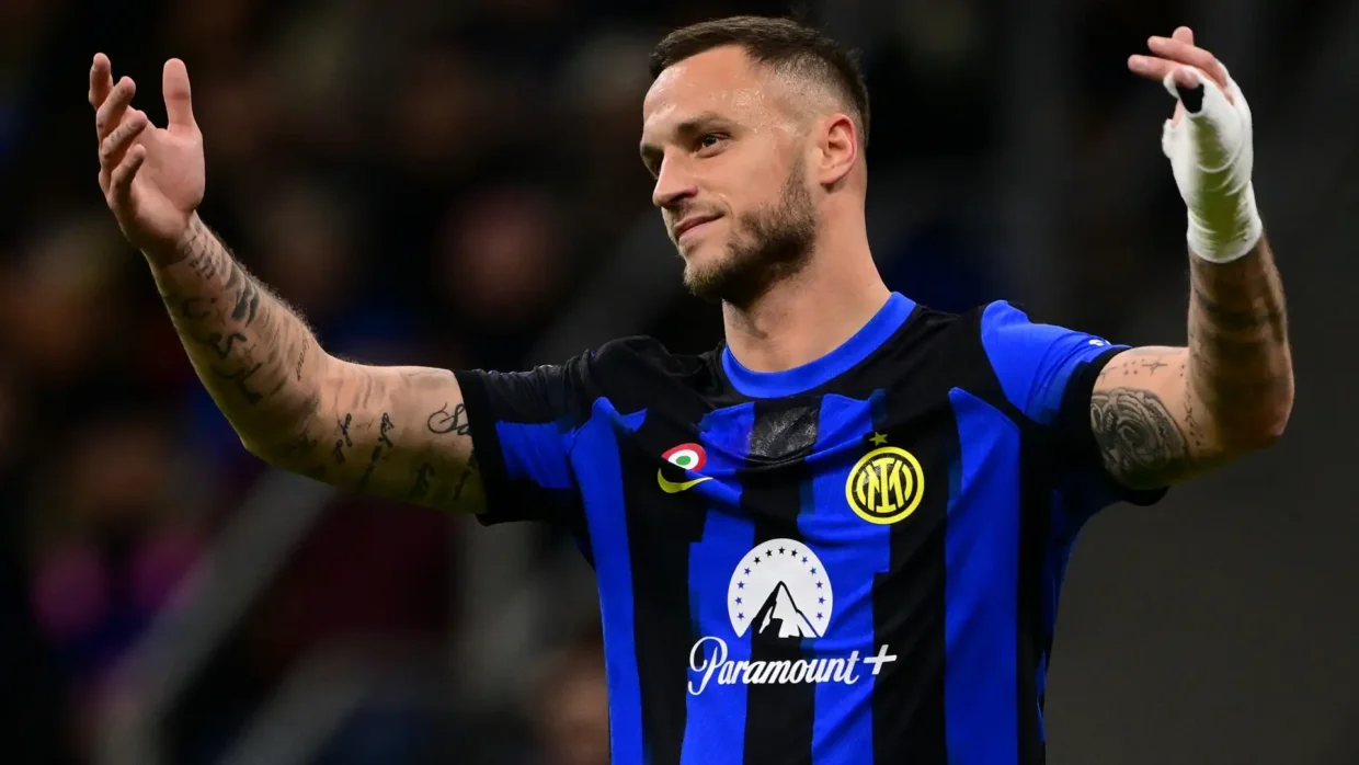 Marko Arnautovic con la maglia dell'Inter