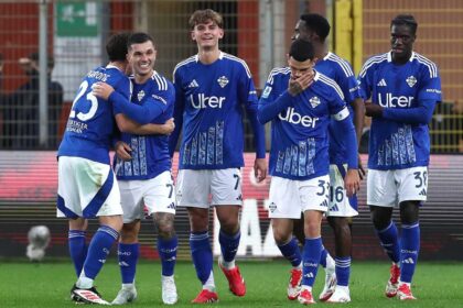 Il Como festeggia il Gol