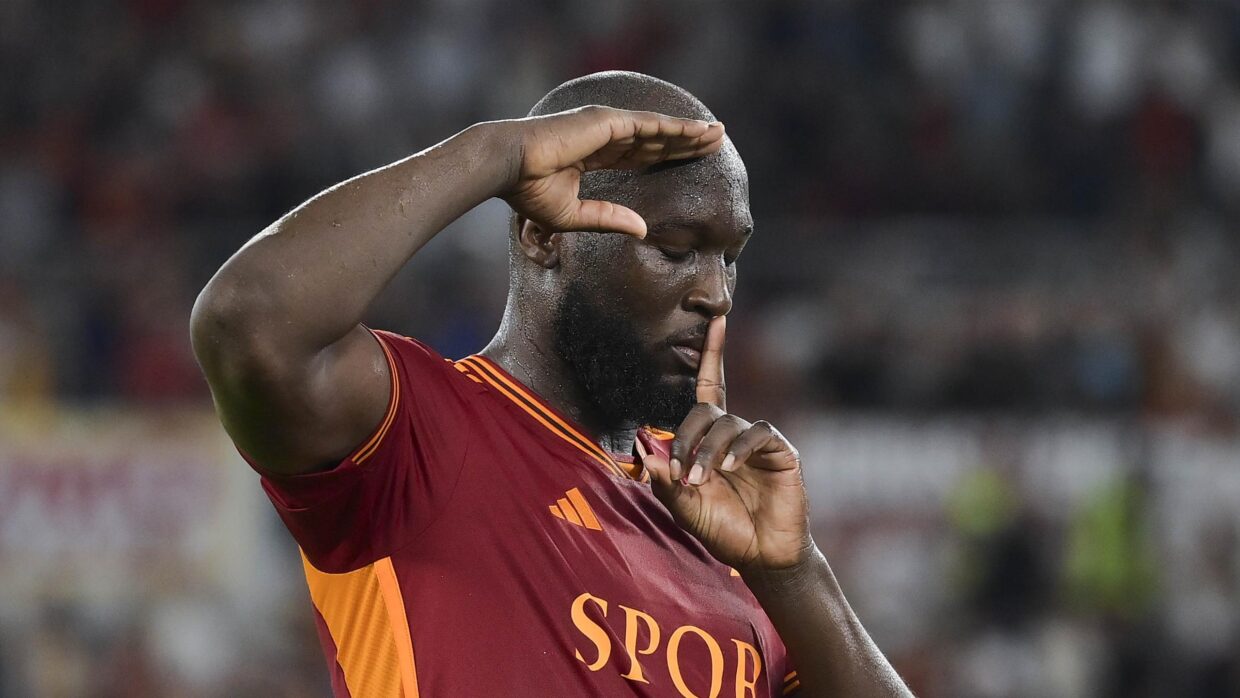 Romelu Lukaku con la maglia della Roma