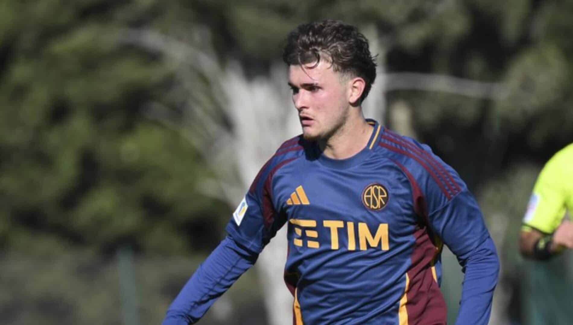 Nardin con la maglia della Roma Primavera