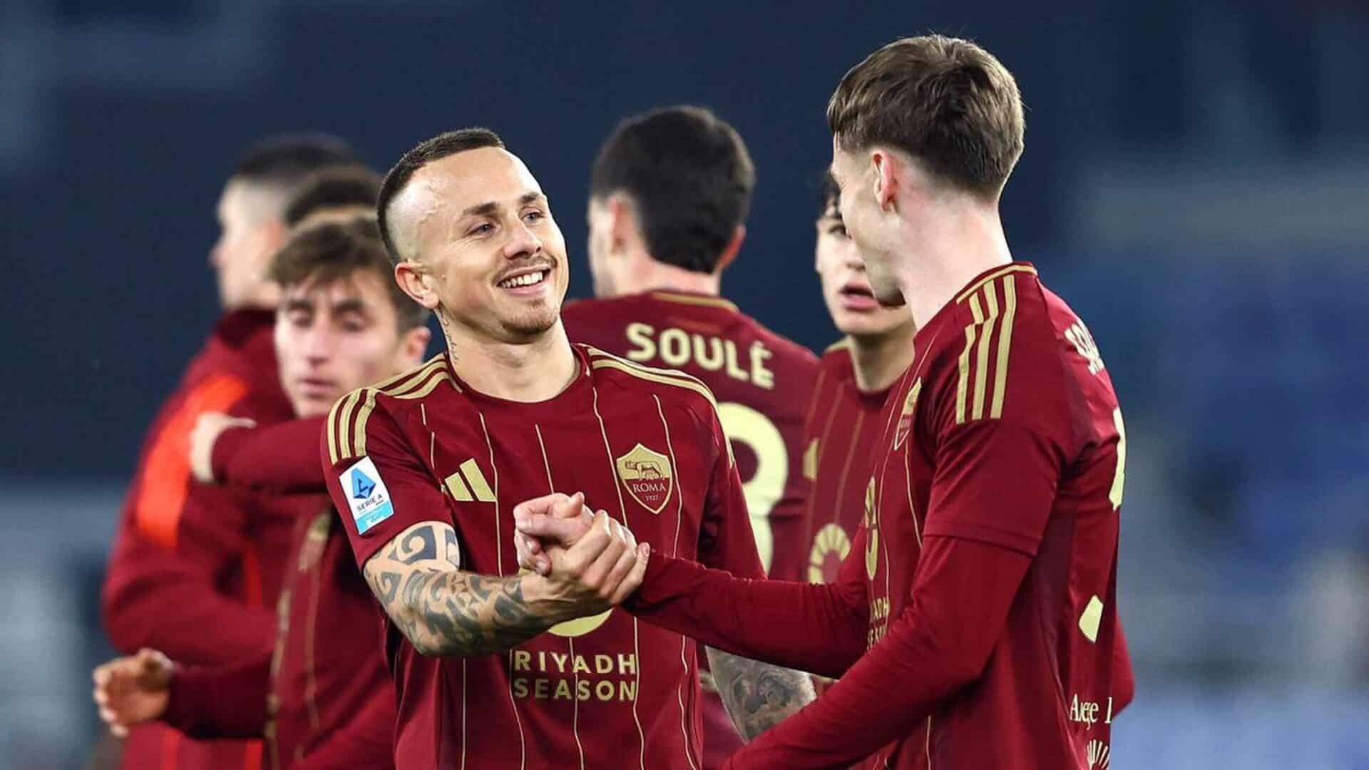 Angelino e Saelemaekers con la maglia della Roma